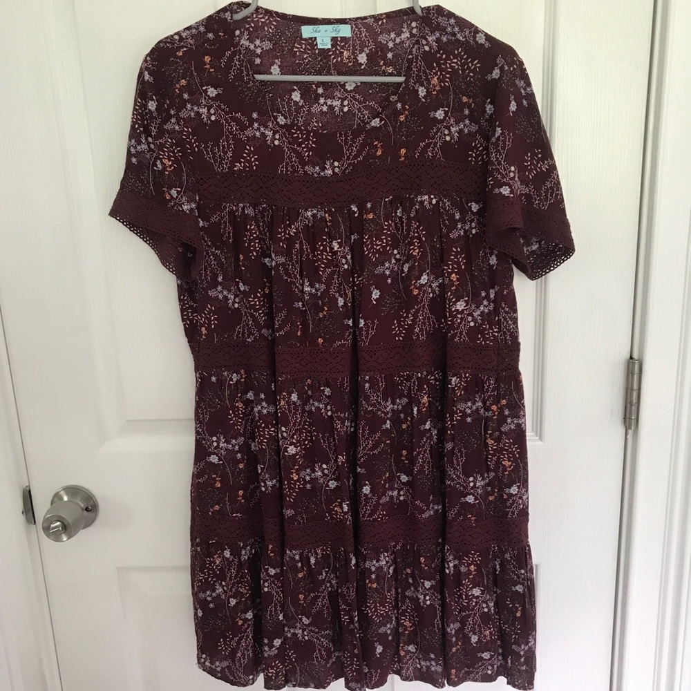 She + Sky Short Babydoll Dress